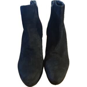 Prada Women's Black Suede Platform Ankle Boots Size 9.5‎ High Heel Stiletto